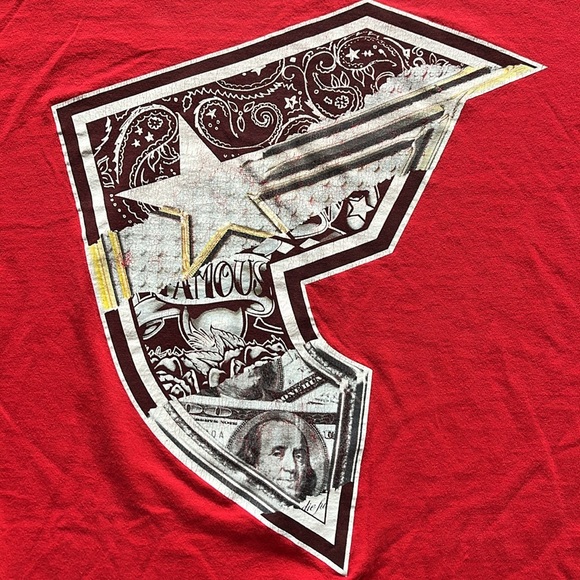 Vintage Famous Stars And Stripes T-Shirt / Y2K / Large / Red - Picture 2 of 6